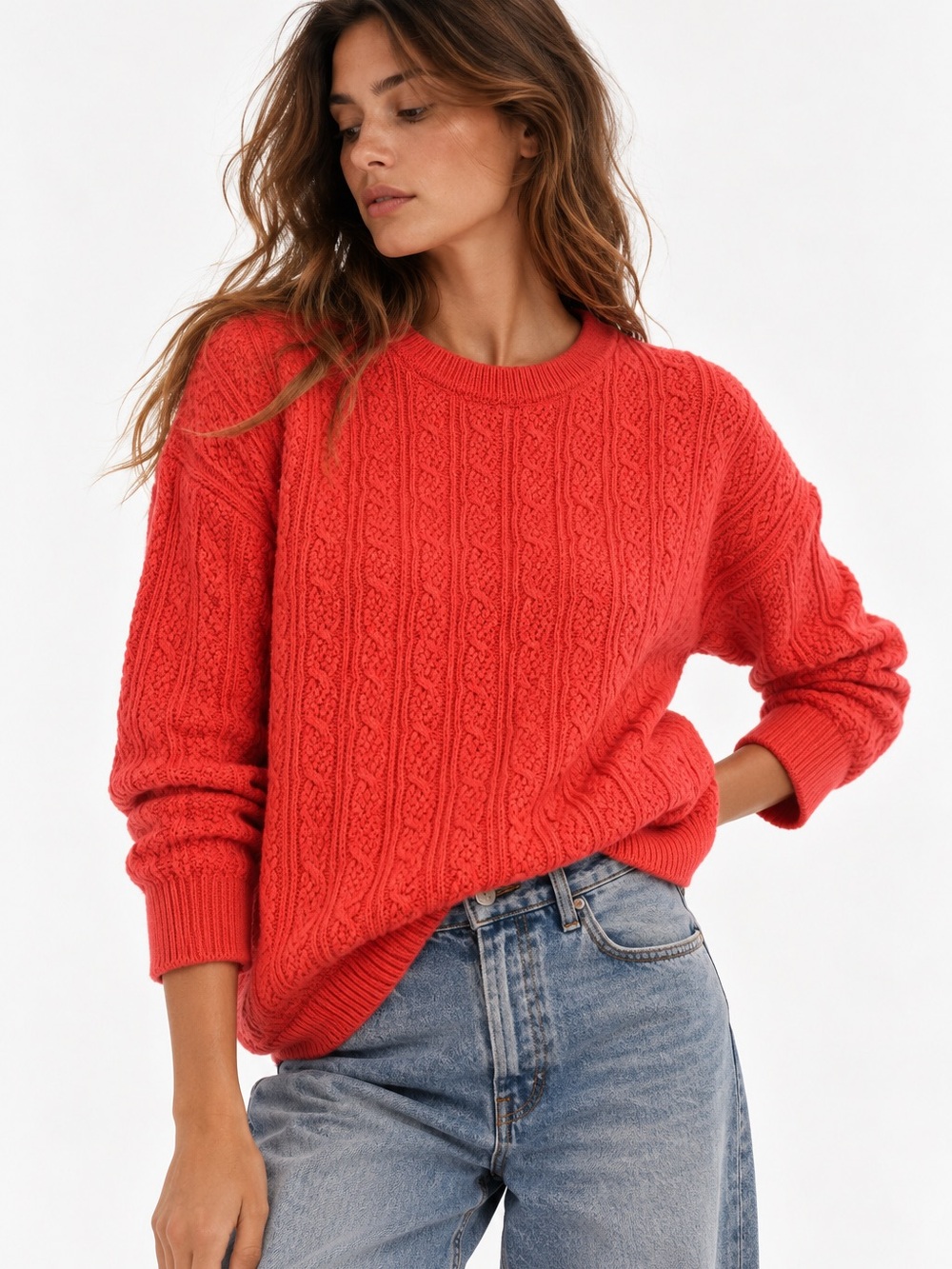 Vintage R&R Coral Oversized Sweater